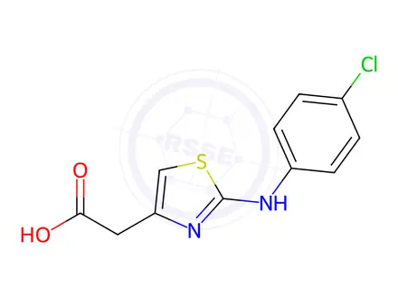 Chemical structure of [2-(4-Chloro-phenylamino)-thiazol-4-yl]-acetic acid