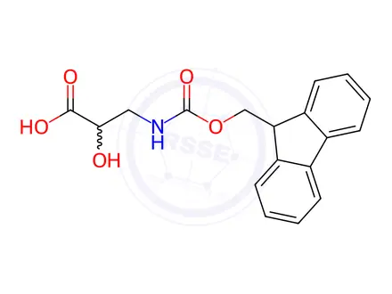Chemical structure of Fmoc-DL-Isoser-OH