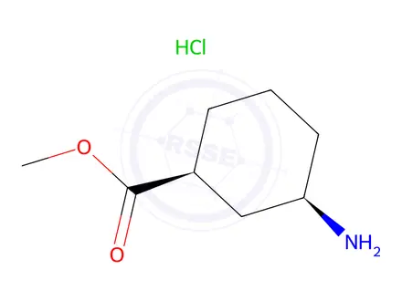 Chemical structure of methyl (1S,3R)-3-aminocyclohexanecarboxylate;hydrochloride