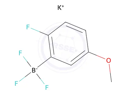Chemical structure of Potassium trifluoro(2-fluoro-5-methoxyphenyl)boranuide
