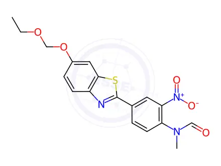 Chemical structure of N-(4-(6-(Ethoxymethoxy)benzo[d]thiazol-2-yl)-2-nitrophenyl)-N-methylformamide
