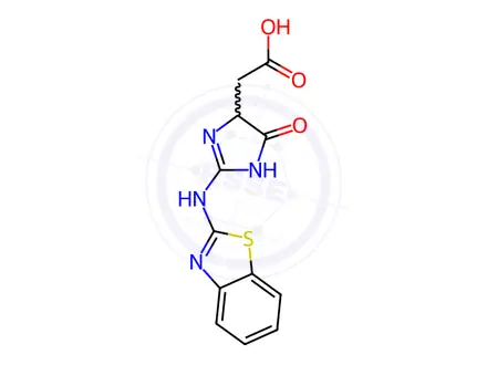 Chemical structure of [2-(Benzothiazol-2-ylamino)-5-oxo-4,5-dihydro-3H-imidazol-4-yl]-acetic acid