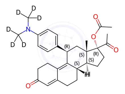 Chemical structure of Ulipristal-d6 Acetate