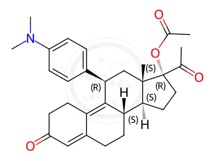 Chemical structure of Ulipristal Acetate Impurity 4