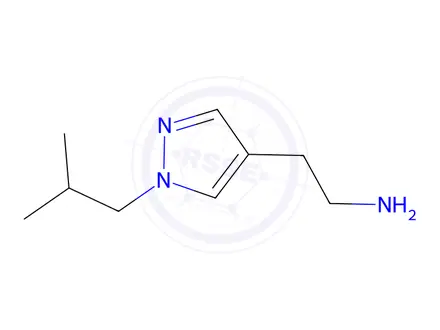 Chemical structure of 2-[1-(2-Methylpropyl)-1h-pyrazol-4-yl]ethan-1-amine
