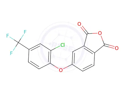 Chemical structure of 5-(2-Chloro-4-(trifluoromethyl)phenoxy)isobenzofuran-1,3-dione