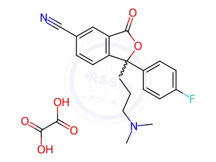 Chemical structure of Citalopram EP Impurity C Oxalate (Citalopram USP Related Compound C, 3-Oxo Citalopram Oxalate)