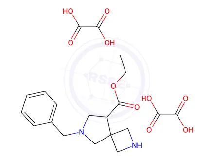 Chemical structure of Ethyl 6-benzyl-2,6-diazaspiro[3.4]Octane-8-carboxylate dioxalate