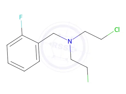 Chemical structure of N,N-Bis(2-chloroethyl)-o-fluorobenzylamine