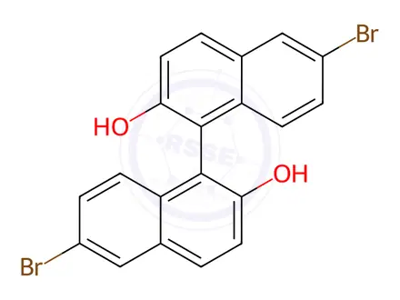 Chemical structure of (S)-6,6'-Dibromo-1,1'-bi-2-naphthol