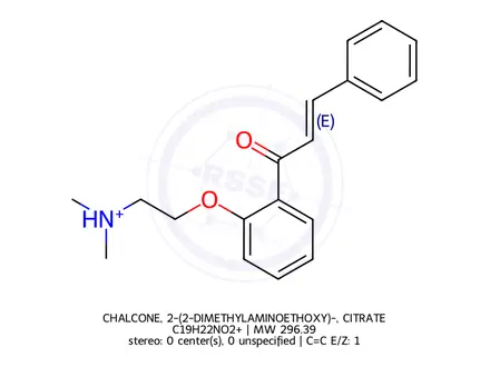 Chemical structure of CHALCONE, 2-(2-DIMETHYLAMINOETHOXY)-, CITRATE