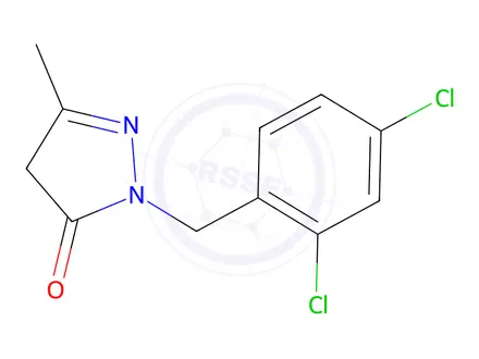 Chemical structure of 1-[(2,4-dichlorophenyl)methyl]-3-methyl-4,5-dihydro-1H-pyrazol-5-one