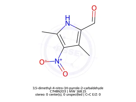 Chemical structure of 3,5-dimethyl-4-nitro-1H-pyrrole-2-carbaldehyde