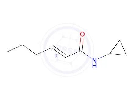 Chemical structure of (E)-N-cyclopropylhex-2-enamide