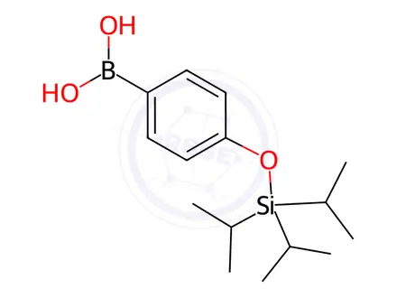 Chemical structure of 4-(Triisopropylsilyloxy)phenyl Boronic Acid