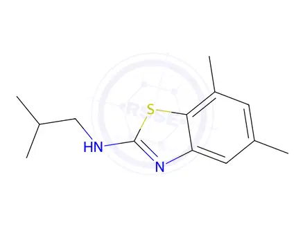 Chemical structure of 5,7-Dimethyl-N-(2-methylpropyl)-1,3-benzothiazol-2-amine