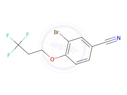 Chemical structure of 3-Bromo-4-(3,3,3-trifluoropropoxy)benzonitrile 1551522-72-5