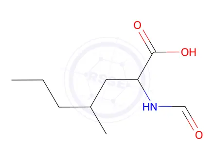 Chemical structure of 2-Formamido-4-methylheptanoic acid