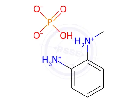 Chemical structure of N-METHYLBENZENE-1,2-DIAMMONIUM HYDROGEN PHOSPHATE