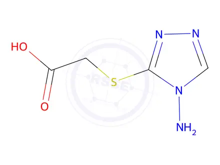 Chemical structure of 2-((4-Amino-4H-1,2,4-triazol-3-yl)thio)acetic acid