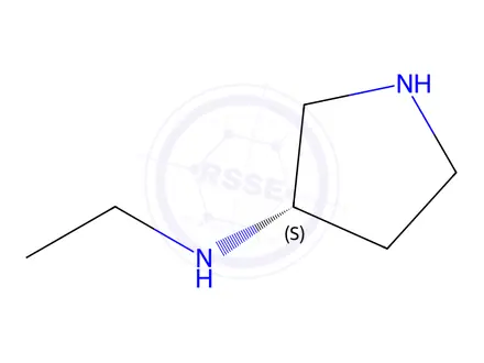 Chemical structure of (3S)-(-)-3-(Ethylamino)pyrrolidine