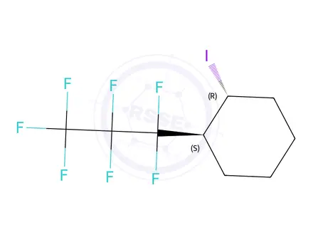 Chemical structure of (1R,2S)-1-iodo-2-(perfluoropropyl)cyclohexane