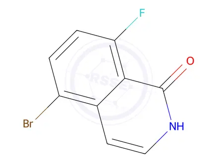 Chemical structure of 5-bromo-8-fluoro-1,2-dihydroisoquinolin-1-one