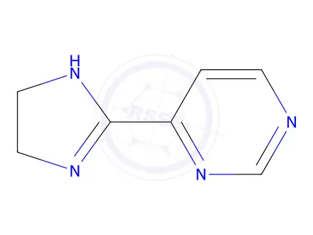 Chemical structure of 4-(4,5-Dihydro-1H-imidazol-2-yl)pyrimidine