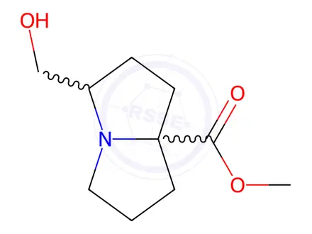 Chemical structure of Methyl 3-(hydroxymethyl)tetrahydro-1H-pyrrolizine-7a(5H)-carboxylate