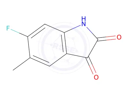 Chemical structure of 6-Fluoro-5-methylindoline-2,3-dione