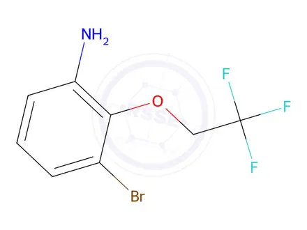 Chemical structure of 3-Bromo-2-(2,2,2-trifluoroethoxy)phenylamine