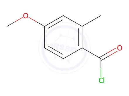 Chemical structure of Benzoyl chloride, 4-methoxy-2-methyl-(9CI)