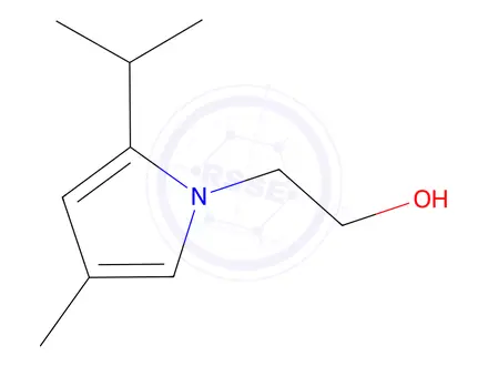 Chemical structure of 1H-Pyrrole-1-ethanol,4-methyl-2-(1-methylethyl)-(9CI)