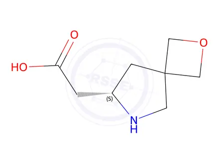 Chemical structure of (S)-2-(2-oxa-6-azaspiro[3.4]Octan-7-yl)acetic acid