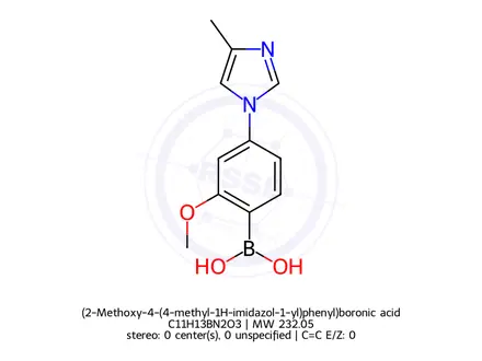 Chemical structure of (2-Methoxy-4-(4-methyl-1H-imidazol-1-yl)phenyl)boronic acid