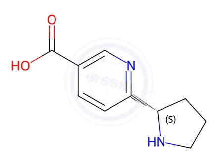 Chemical structure of 6-((2S)PYRROLIDIN-2-YL)PYRIDINE-3-CARBOXYLIC ACID