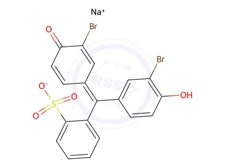 Chemical structure of Bromophenol red sodium salt