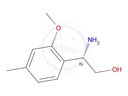 Chemical structure of (2S)-2-amino-2-(2-methoxy-4-methylphenyl)ethan-1-ol