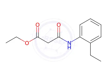 Chemical structure of N-(2-Ethyl-phenyl)-malonamic acid ethyl ester