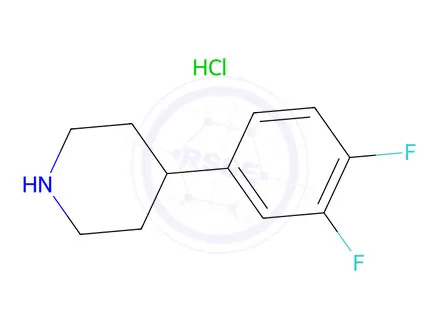 Chemical structure of 4-(3,4-Difluorophenyl)piperidine Hydrochloride