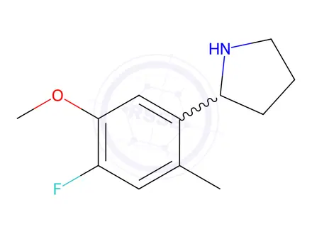 Chemical structure of 2-(4-fluoro-5-methoxy-2-methylphenyl)pyrrolidine