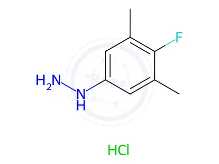 Chemical structure of (4-Fluoro-3,5-dimethylphenyl)hydrazine hydrochloride