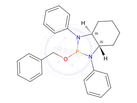 Chemical structure of (3aS,7aS)-2-(Benzyloxy)-1,3-diphenyloctahydro-1H-benzo[d][1,3,2]diazaphosphole