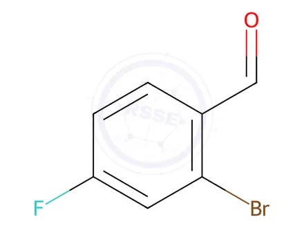 Chemical structure of 2-Bromo-4-fluorobenzaldehyde (BSC)