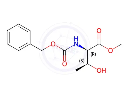 Chemical structure of Methyl ((benzyloxy)carbonyl)-D-threoninate