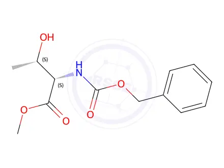 Chemical structure of N-Carboxybenzyl-L-allothreonine Methyl Ester