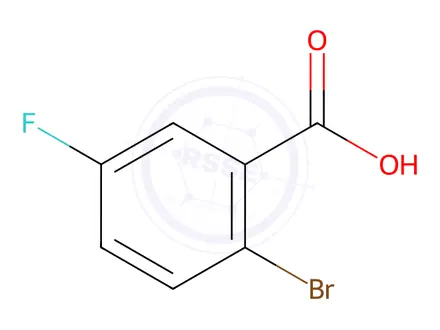 Chemical structure of 2-Bromo-5-fluorobenzoic acid