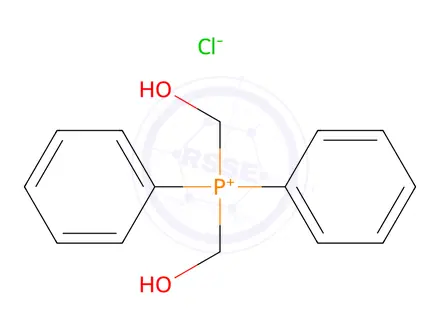 Chemical structure of Bis(hydroxymethyl)diphenylphosphonium chloride