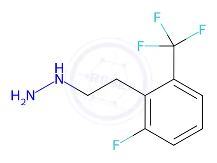 Chemical structure of 2-[2-fluoro-6-(trifluoromethyl)phenyl]ethylhydrazine