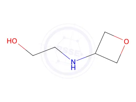 Chemical structure of 2-[(oxetan-3-yl)amino]ethan-1-ol